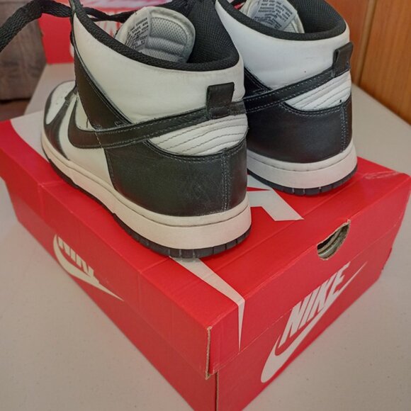 Size 10 - Nike Dunk High Black White - Picture 3 of 6